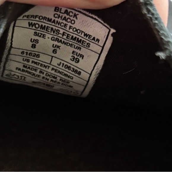 Chaco Women's Performance Harper Slide Black Nubuck Leather Sz 8 Skid Resistant - Picture 5 of 5